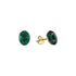 Silver earrings "Klaris V (Emerald)" with Swarovski™ crystals