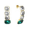 Silver Earrings "Imperial (Emerald)" with Swarovski™ Crystals