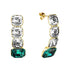 Silver Earrings "Imperial (Emerald)" with Swarovski™ Crystals