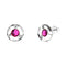 Silver earrings "Astra (Fuchsia)" with Swarovski™ crystals