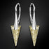 Silver Earrings "Smaile II (Gold Patina)" with Swarovski™ Crystals