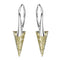 Silver Earrings "Smaile II (Gold Patina)" with Swarovski™ Crystals