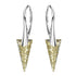 Silver Earrings "Smaile II (Gold Patina)" with Swarovski™ Crystals