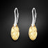 Silver Earrings "Anšante (Golden Shadow)" with Swarovski™ Crystals