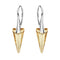 Silver Earrings "Smaile II (Golden Shadow)" with Swarovski™ Crystals