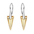 Silver Earrings "Smaile II (Golden Shadow)" with Swarovski™ Crystals