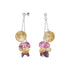 Silver earrings "Orchid (Golden Shadow / Iris)" with Swarovski™ crystals
