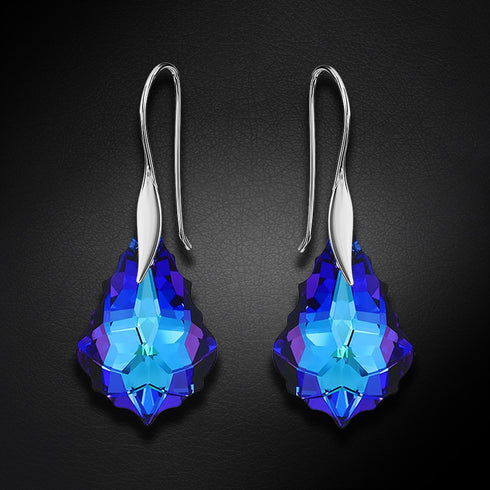 Sudraba auskari "Baroka IV (Heliotrope)" ar Swarovski™ kristāliem
