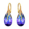 Silver Earrings "Baroque VII (Heliotrope)" with Swarovski™ Crystals