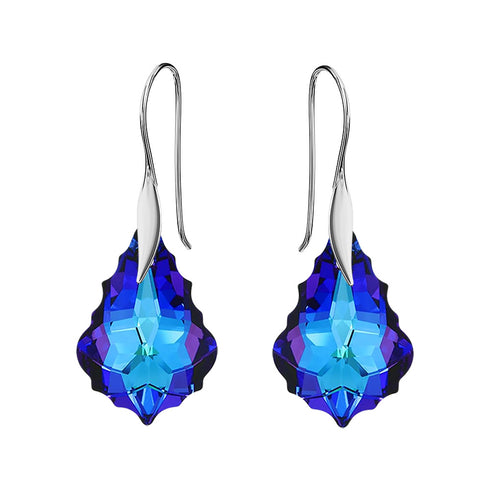 Sudraba auskari "Baroka IV (Heliotrope)" ar Swarovski™ kristāliem