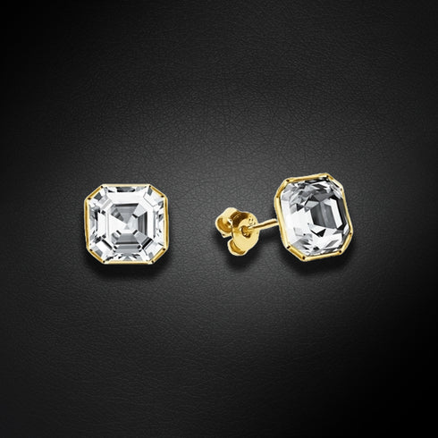 Silver earrings "Imperial II" with Swarovski™ crystals