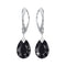 Silver Earrings "Moonlight (Jet)" with Swarovski™ Crystals
