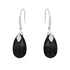 Silver Earrings "Baroque III (Jet)" with Swarovski™ Crystals
