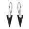 Silver Earrings "Smaile II (Jet)" with Swarovski™ Crystals