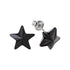Children's Silver Earrings "Star (Jet)" with Swarovski™ Crystals
