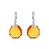 Silver Earrings "Ice Borders (Light Amber)" with Swarovski™ Crystals