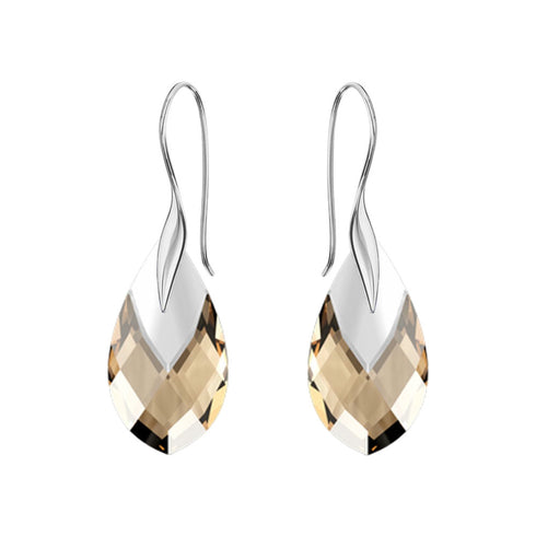 Sudraba auskari "Baroka II (Light Colorado Topaz Light Chrome)" ar Swarovski™ kristāliem