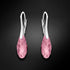 Silver earrings "Anšante (Light Rose)" with Swarovski™ crystals
