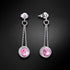 Silver Earrings "Bonbon (Light Rose)" with Swarovski™ Crystals