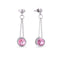 Silver Earrings "Bonbon (Light Rose)" with Swarovski™ Crystals