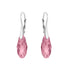 Silver Earrings "Anšante (Light Rose)" with Swarovski™ Crystals