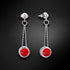 Silver earrings "Bonbon (Light Siam)" with Swarovski™ crystals