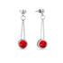 Silver earrings "Bonbon (Light Siam)" with Swarovski™ crystals