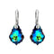 Silver Earrings "Baroque V (Meridian Blue)" with Swarovski™ Crystals