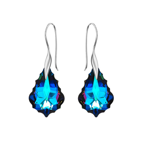 Sudraba auskari "Baroka IV (Meridian Blue)" ar Swarovski™ kristāliem