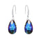 Silver earrings "Baroque III (Meridian Blue)" with Swarovski™ crystals