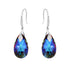 Silver earrings "Baroque III (Meridian Blue)" with Swarovski™ crystals