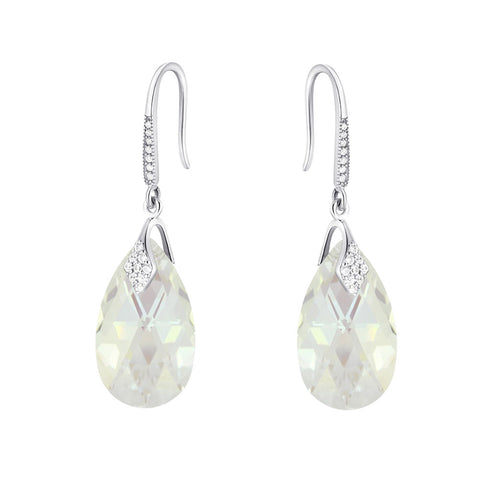 Silver Earrings "Baroka III (Moonlight)" with Swarovski™ Crystals