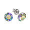 Silver Earrings "Classic (Paradise Shine)" with Swarovski™ Crystals