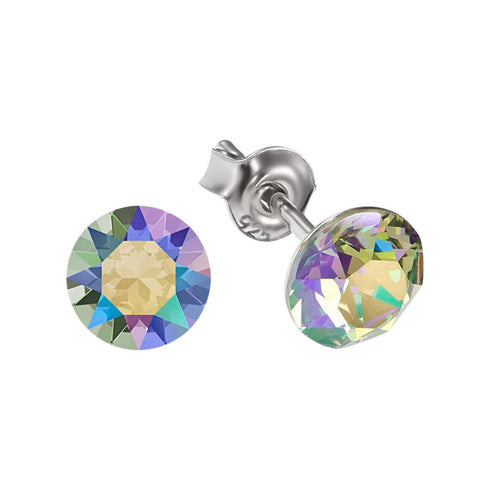 Silver Earrings "Classic (Paradise Shine)" with Swarovski™ Crystals