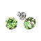 Silver Earrings "Classic (Peridot)" with Swarovski™ Crystals
