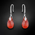Silver Earrings "Baroque III (Red Magma)" with Swarovski™ Crystals