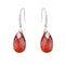Silver Earrings "Baroque III (Red Magma)" with Swarovski™ Crystals