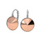 Sudraba auskari "Klaris IV (Rose Gold)" ar Swarovski™ kristāliem