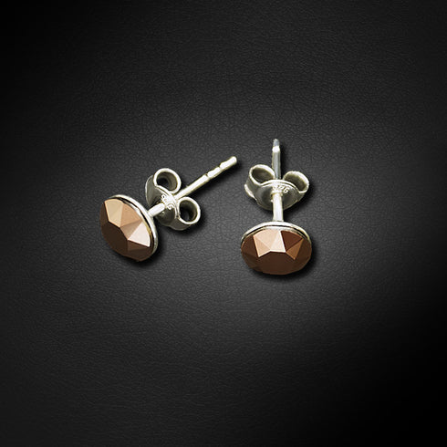 Sudraba auskari "Klasika II (Rose Gold)" ar Swarovski™ kristāliem