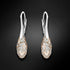 Silver earrings "Anšante (Rose Patina)" with Swarovski™ crystals