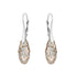 Silver earrings "Anšante (Rose Patina)" with Swarovski™ crystals