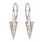 Silver Earrings "Smaile II (Rose Patina)" with Swarovski™ Crystals