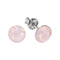Silver Earrings "Classic (Rose Water Opal)" with Swarovski™ Crystals