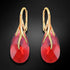 Silver Earrings "Baroque VII (Scarlet)" with Swarovski™ Crystals