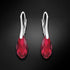 Silver Earrings "Anšante (Scarlet)" with Swarovski™ Crystals