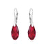 Silver Earrings "Anšante (Scarlet)" with Swarovski™ Crystals