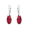 Silver Earrings "Anšante (Scarlet)" with Swarovski™ Crystals