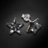 Children's silver earrings "Zvaigznīte (Silver Night)" with Swarovski™ crystals