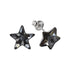 Children's silver earrings "Zvaigznīte (Silver Night)" with Swarovski™ crystals