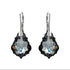 Silver Earrings "Baroka V (Silver Night)" with Swarovski™ Crystals